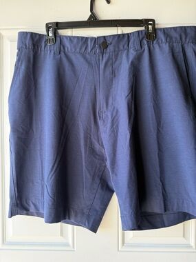 Iron Eagle Men's Flat Front Navy Blue Casual Shorts